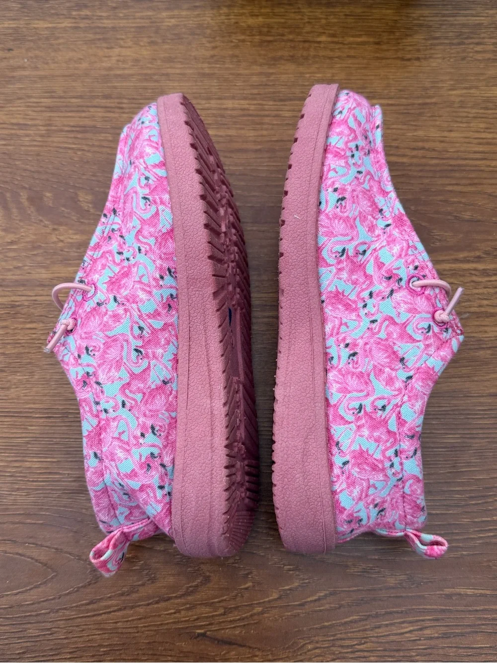 Simply Southern Flamingo Casual Shoes Girls Size 2 Pink Slip On